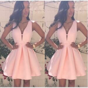 0113 NEW Pink Baby Fit & Flare Doll Mini Dress